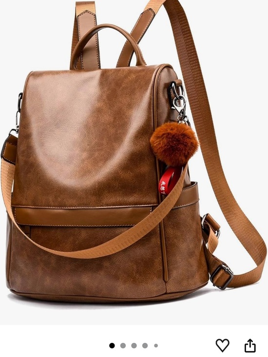 Handbags - Anti Theft Brown Women’s Faux Leather Backpack Tote